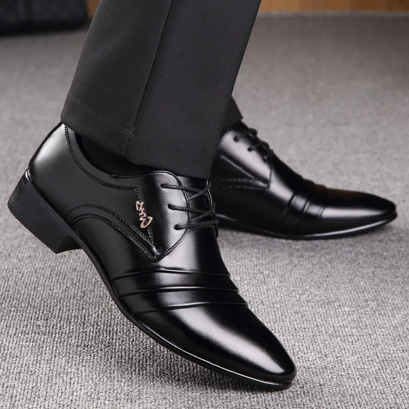 West Louis™ Luxury Brand Business Leather Shoes