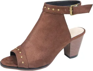 Women Chunky Heel Sandals Open Toe Strappy Ankle Strap Square Toe Comfortable Shoes
