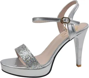 Women Open Toe Summer Sandals Low Block Heel Comfortable Dressy Elastic Ankle Strap Casual Wedge Shoes