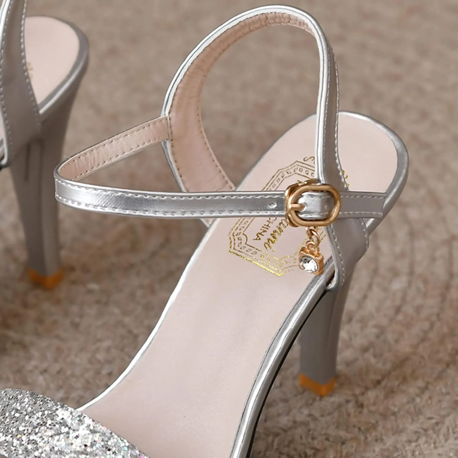 Women Open Toe Summer Sandals Low Block Heel Comfortable Dressy Elastic Ankle Strap Casual Wedge Shoes
