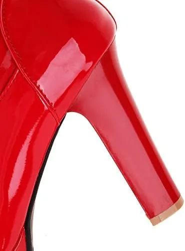 Women Over The Knee Thigh High Boots Lace up Leather Chunky Heel Platform Knight Boots Dress Wedding Long Combat Boots