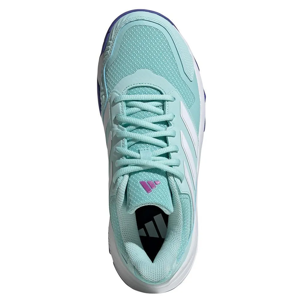 Womens CourtJam Control 3 Tennis Shoes Semi Flash Aqua and White