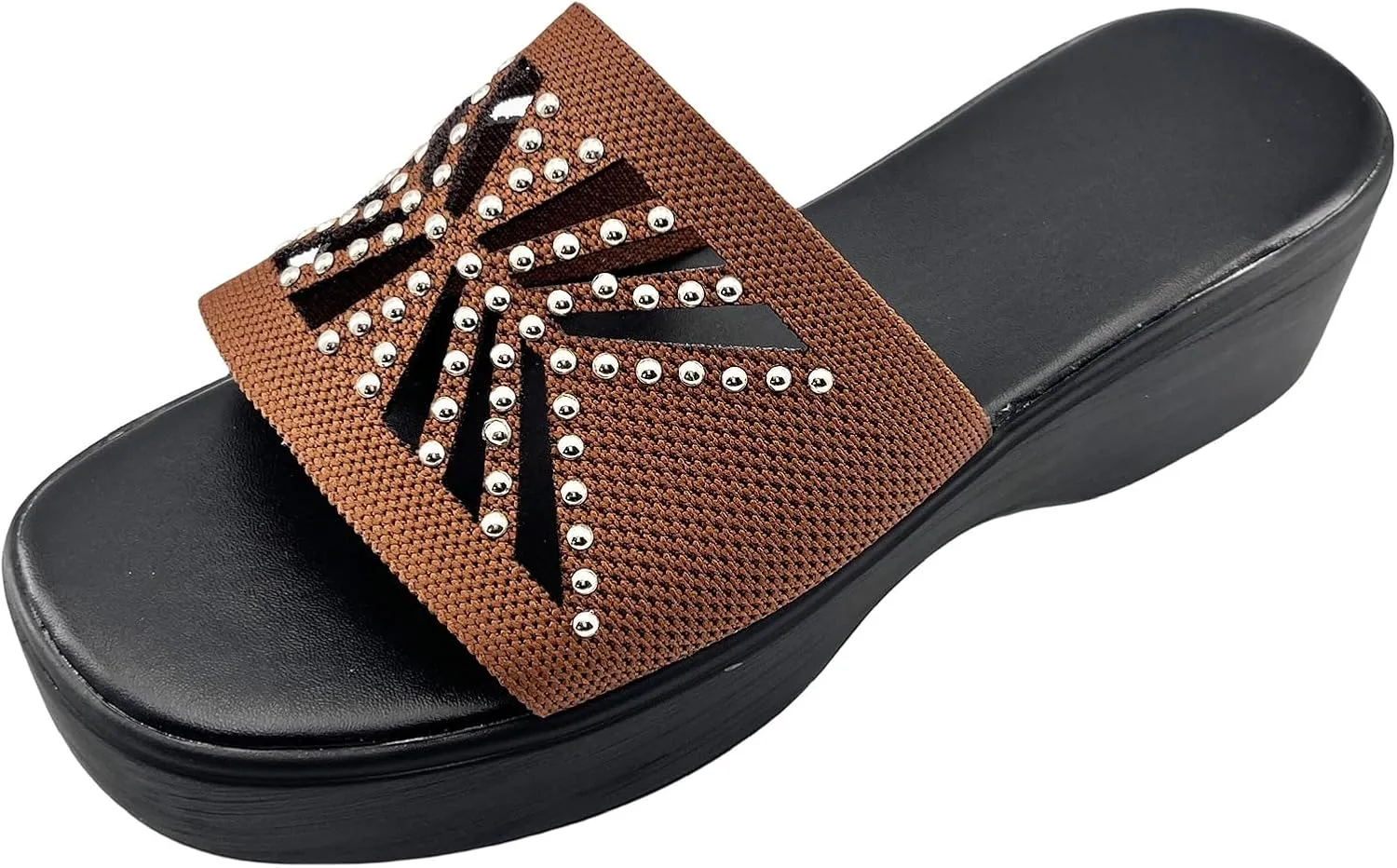 Womens Sandals Platform Wedge Sandal Slip On Open Toe High Heel Sandals Summer Casual Dressy Shoes Fashion Sandal