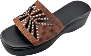Womens Sandals Platform Wedge Sandal Slip On Open Toe High Heel Sandals Summer Casual Dressy Shoes Fashion Sandal
