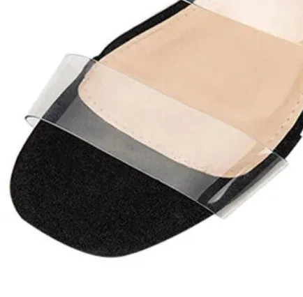 Women's Summer Transparent PVC Low-Heeled Vinyl Flip Flops
