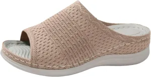 Womens Wedge Sandals New European And Wedge Leisure Round Toe Composite Warp And Weft Sandals New Single For