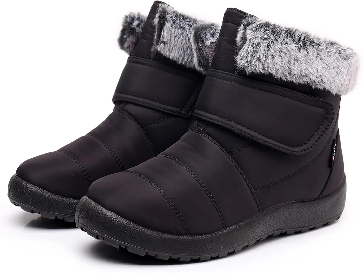 Womens Winter Boots Fur Lined Booties Winter Ankle Boots Waterproof Outdoor Anti-Slip Comfortable Short Boot