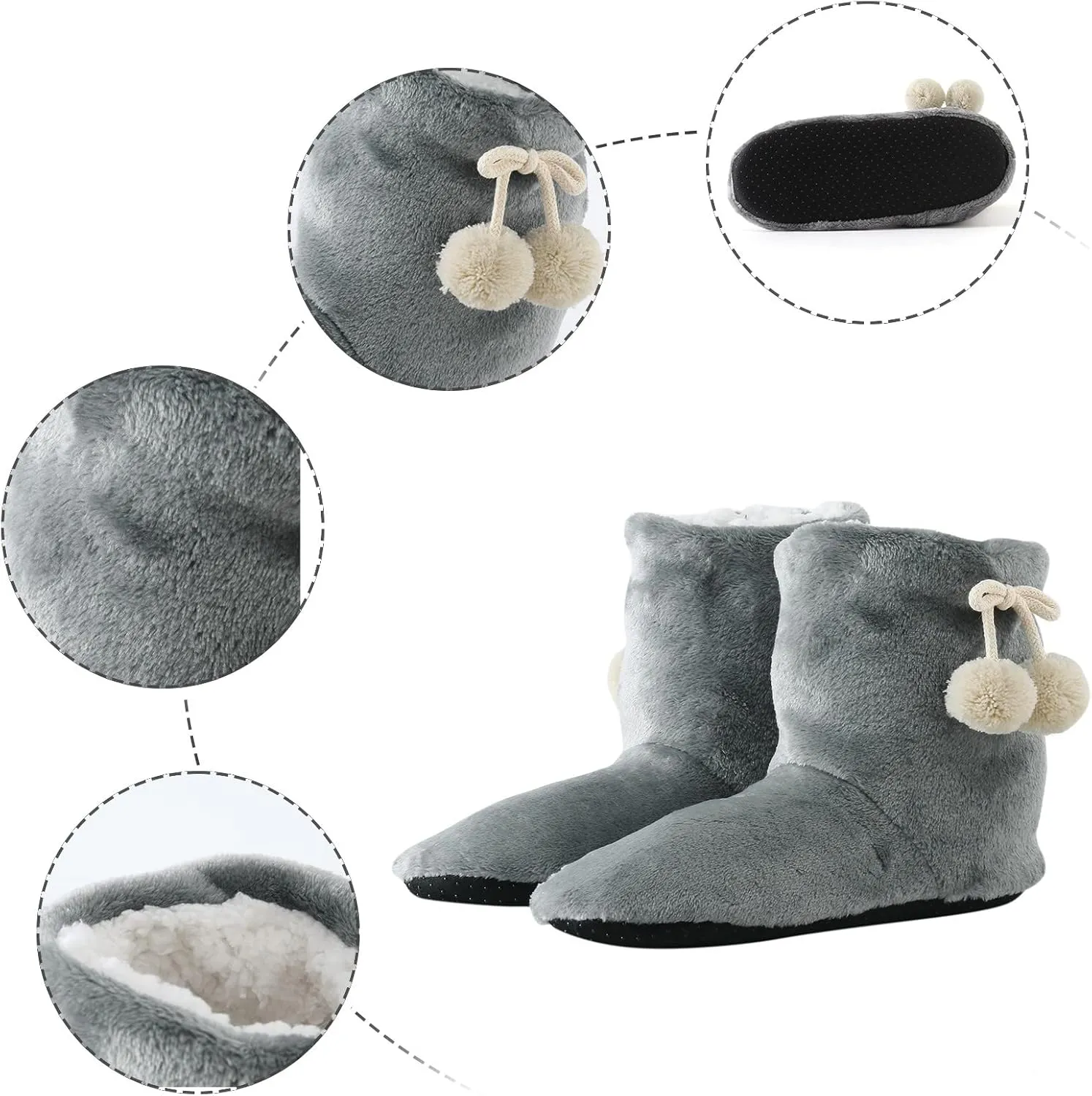 Women's Winter Snow Boots Slip on Comfortable Ankle Fashion Boot Zipper Snow Boots Slip on Comfortable Outdoor Shoes
