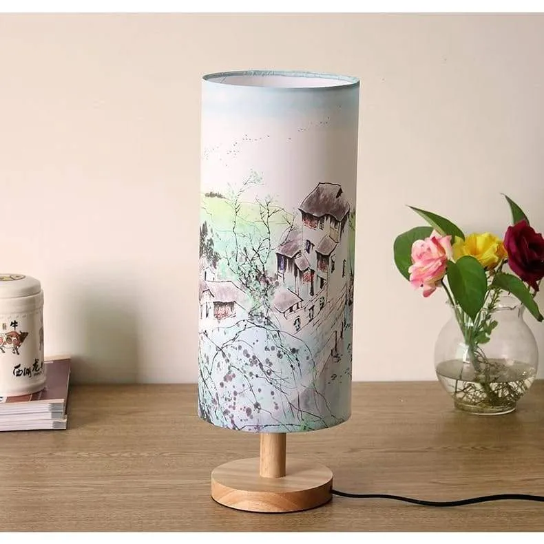 Wooden Base Table Lamp