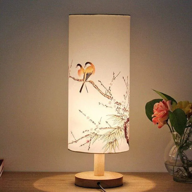 Wooden Base Table Lamp