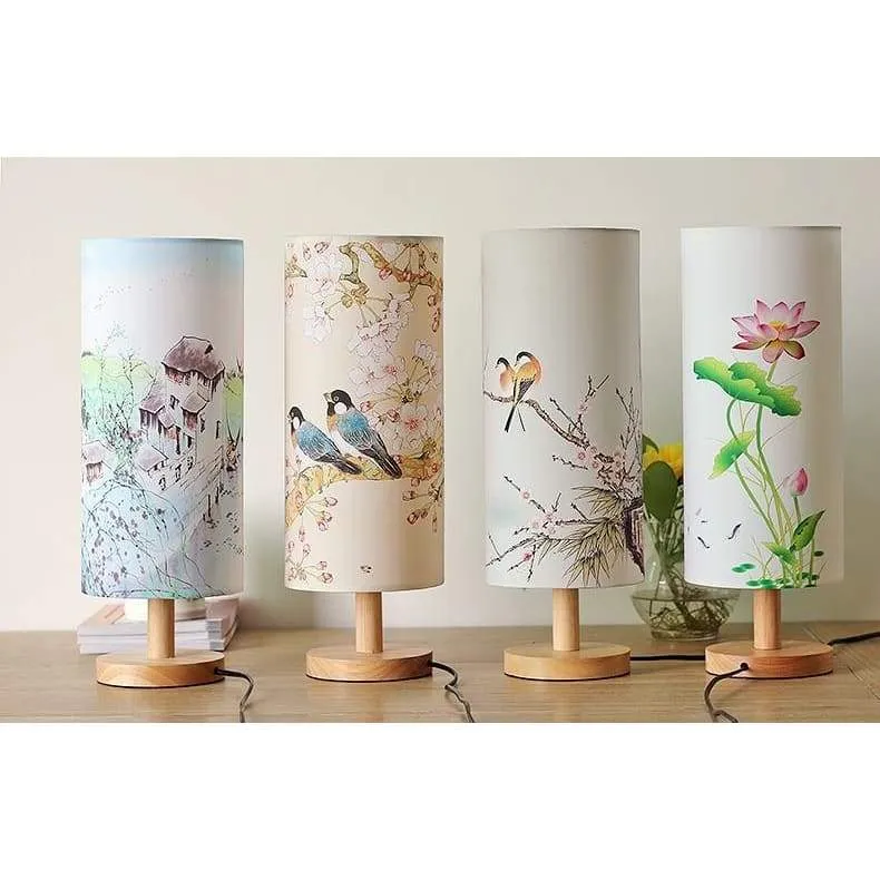Wooden Base Table Lamp