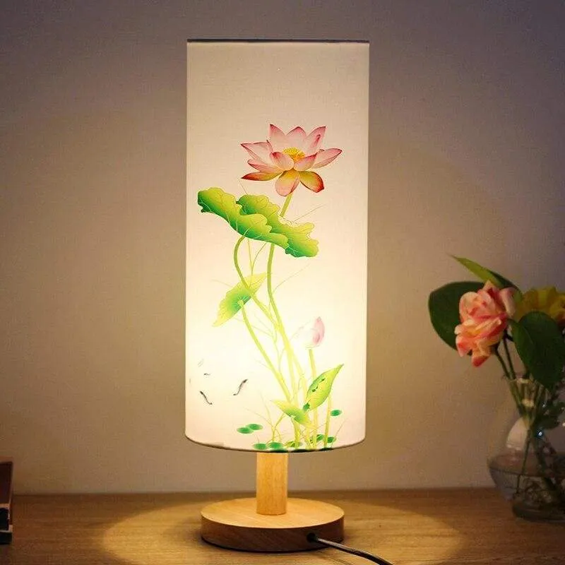 Wooden Base Table Lamp