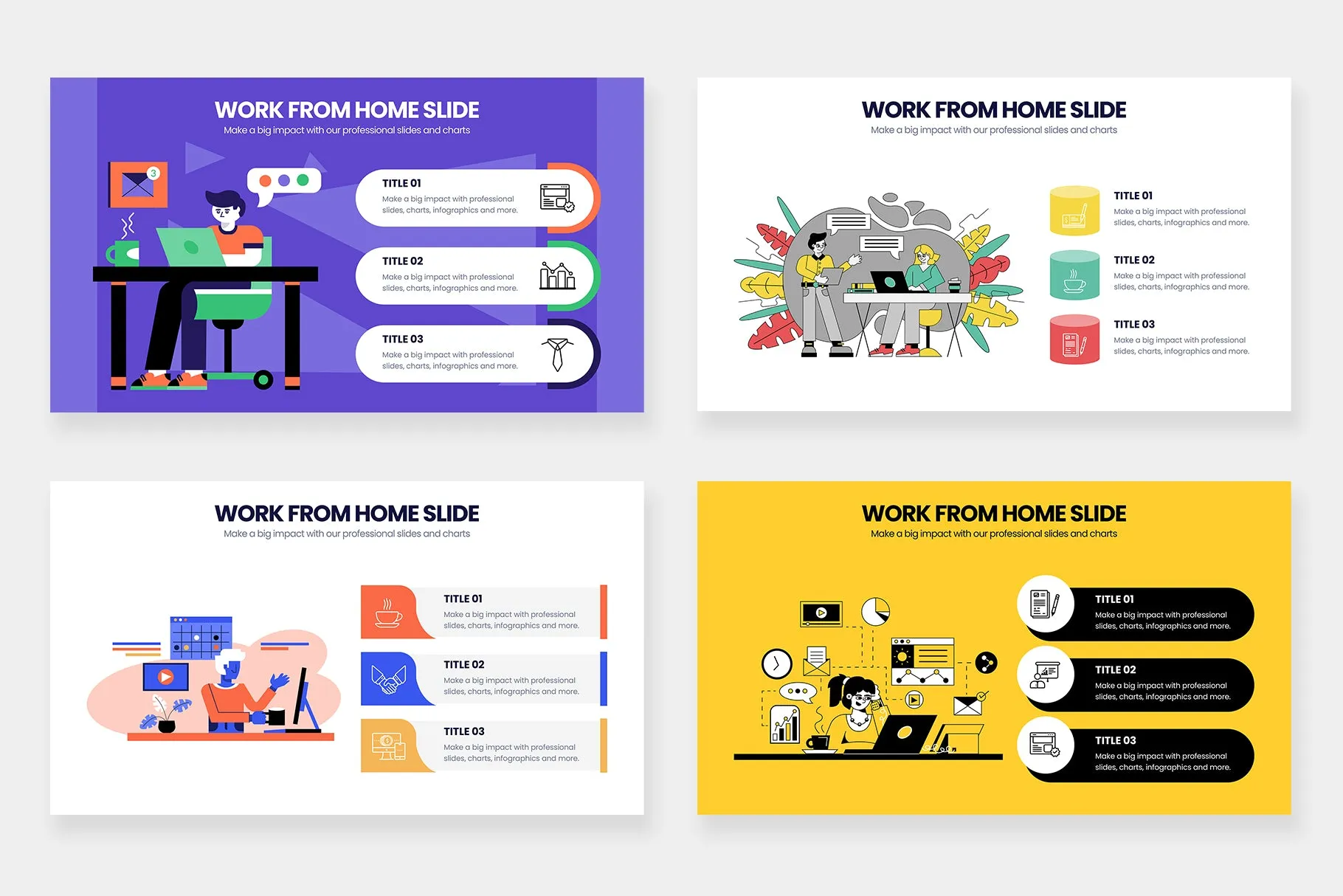 Work From Home Infographic Templates